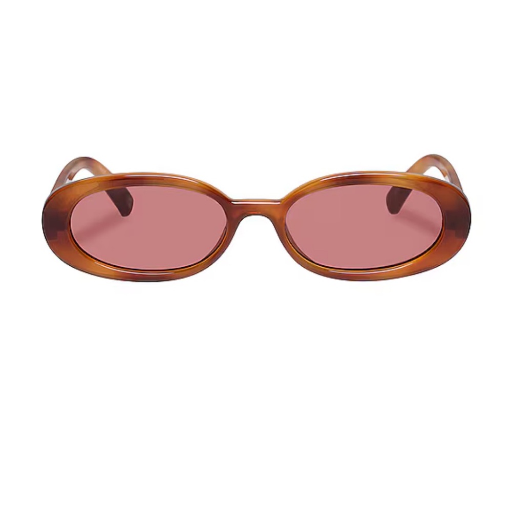 Le Specs Outta Love Sunglasses in Brown Tan Pink Tortoise